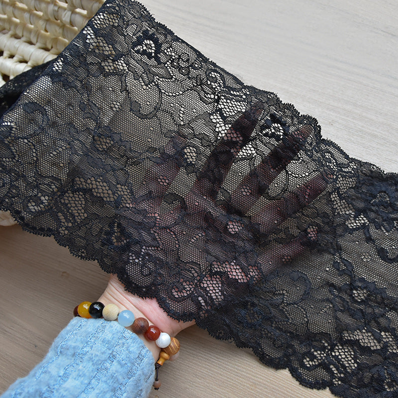 Double-Scallop Picot-Edge Stretch Nylon Lace Trim 18 cm - Style 84543