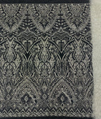 Vintage Silver Bead & 3/4 mm Crystal Sequin Fabric — fabric photo 6