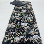 Botanical Sequin Embroidered Velvet-Base Fabric — fabric photo 2