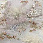 Fine Mesh Multi-Technique Bead and Sequin Embroidery Fabric — fabric photo 4