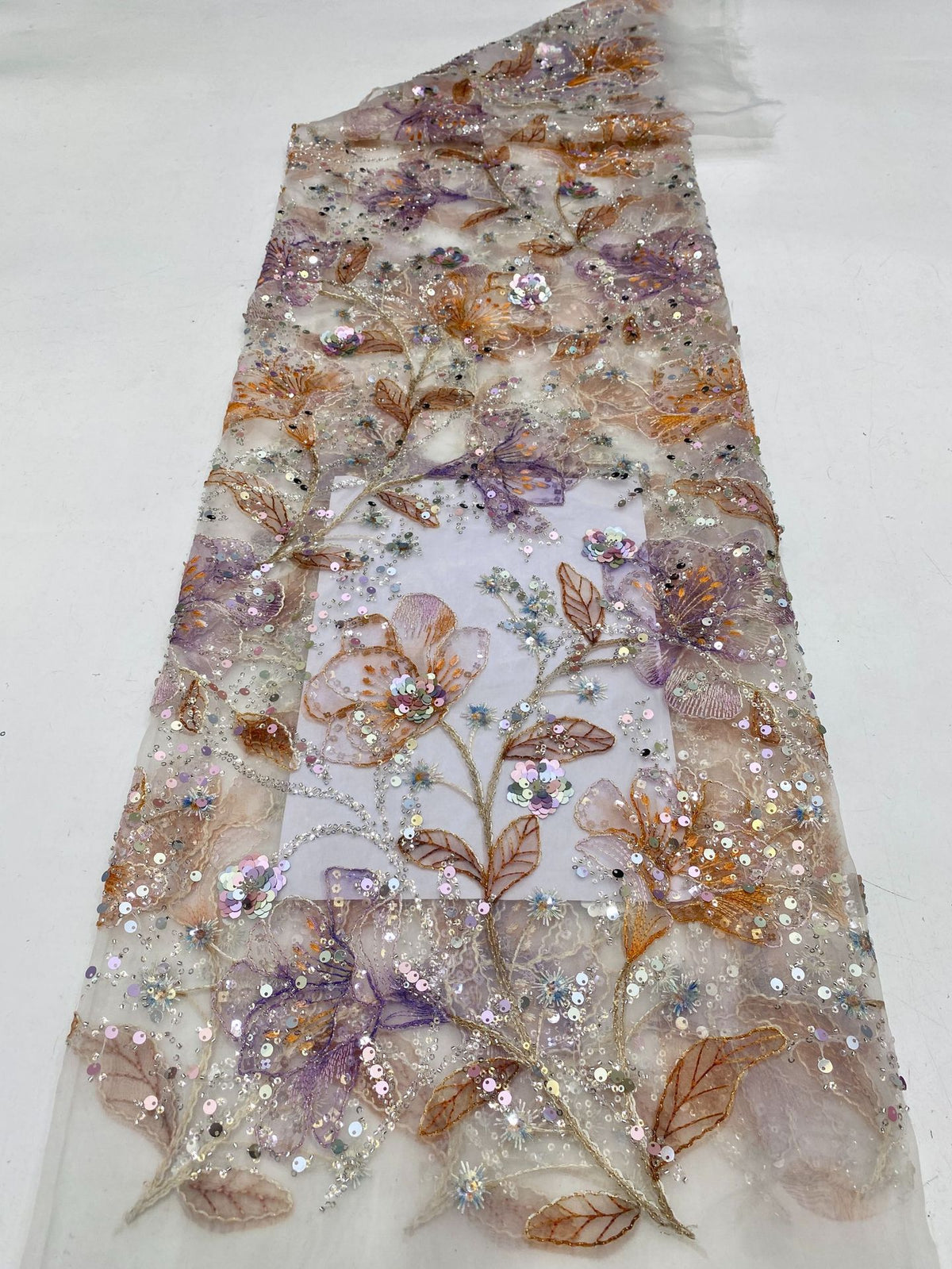 Sheer Base Rope Bead & Sequin Fabric — fabric photo 6