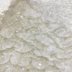 Wave Sequin Embroidered Bridal Fabric — fabric photo 3