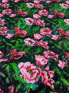 Multicolor Sequin Embroidered Chiffon Fabric — fabric photo 2
