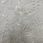 Large Floral Foam Bead & 3/4mm Sequin Fabric — fabric photo 5