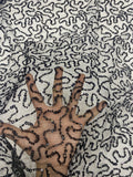 Random Mesh Bugle Bead 3/5mm Sequin Bridal Fabric — fabric photo 6