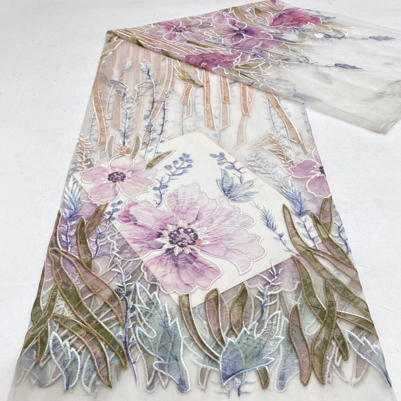 Laser-Cut & Printed Lace Fabric — fabric photo 2