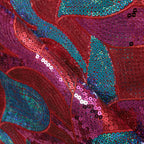 Sequin & Cordwork Embroidered Lace Fabric — fabric photo 2