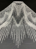 Sequin & Bugle-Bead Embroidered Bridal Fabric – Design 29151 — fabric photo 6