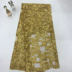 Sequin Embroidered Tulle Mesh Fabric – Design 53791 — fabric photo 6
