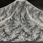 Sequin & Bubble-Bead Embroidered Bridal Fabric – Design 55071