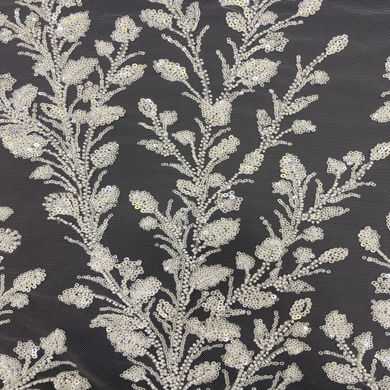 Botanical Branch Bead 3/4mm Sequin Fabric — fabric photo 3