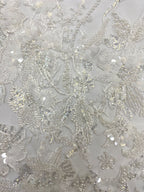 Bugle Bead with 3/7mm Sequin Embroidery Fabric — fabric photo 5