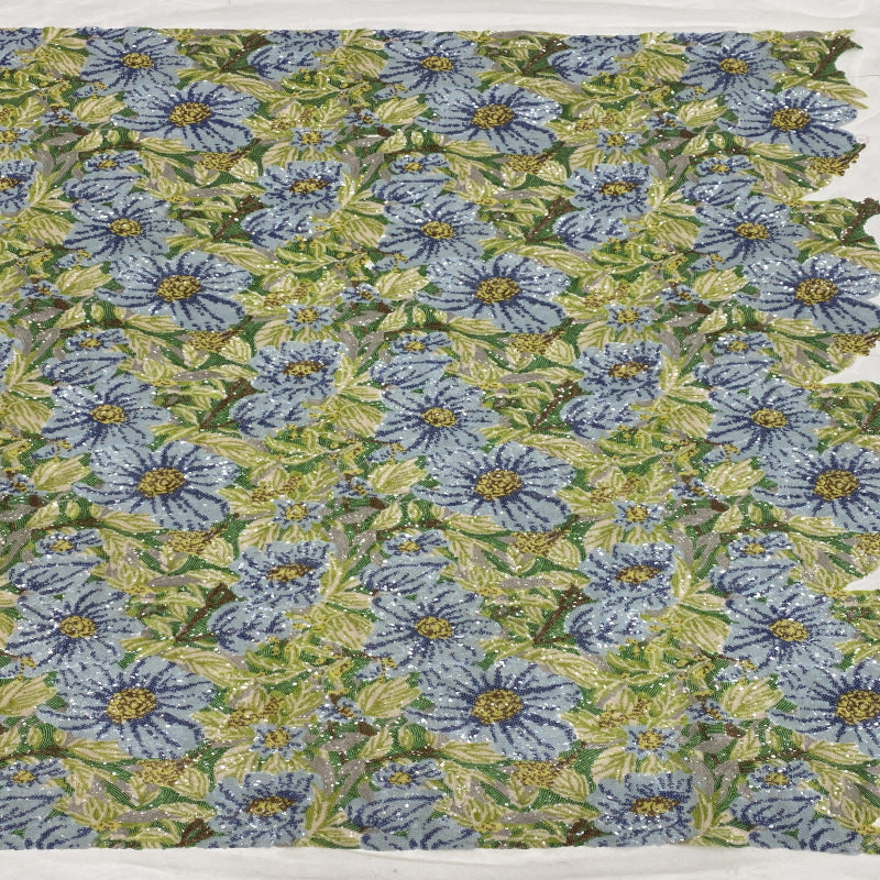 Floral Multicolor 3/4mm Sequin Dress Fabric — fabric photo 2