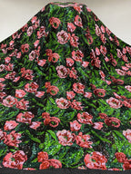 Multicolor Sequin Embroidered Chiffon Fabric — fabric photo 6