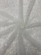 Sequin and Bead Embroidered Mesh Fabric — fabric photo 2