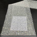 Floral Bead & Oversized Foam Sequin Fabric — fabric photo 2