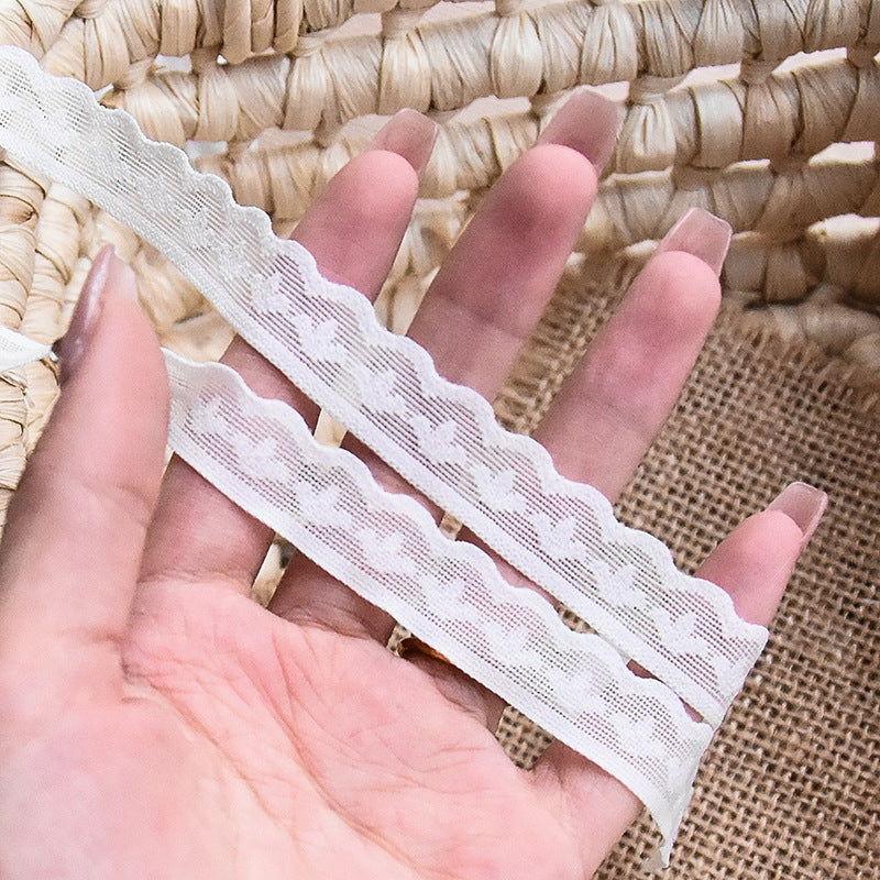 Straight-Edge Narrow Stretch Lace Trim — fabric photo 3