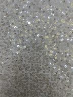 3/5 mm Sequin Embroidered Irregular Mesh Fabric — fabric photo 5