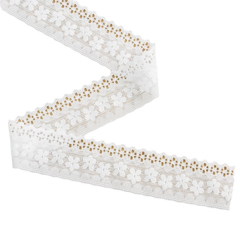 Single-Scallop Straight-Edge Stretch Lace Trim 3 cm — fabric photo 4