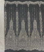 Crystal-Look Sequin & Bubble-Bead Embroidered Bridal Fabric – Design 81727 — fabric photo 6