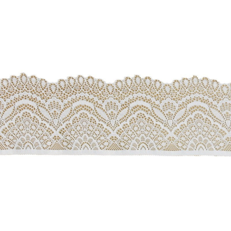 Single-Scallop Picot-Edge Stretch Nylon Lace Trim 8.8 cm — fabric photo 4