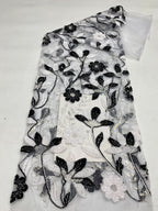 Two-Tone Rope Bead Sequin Embroidery Fabric — fabric photo 6