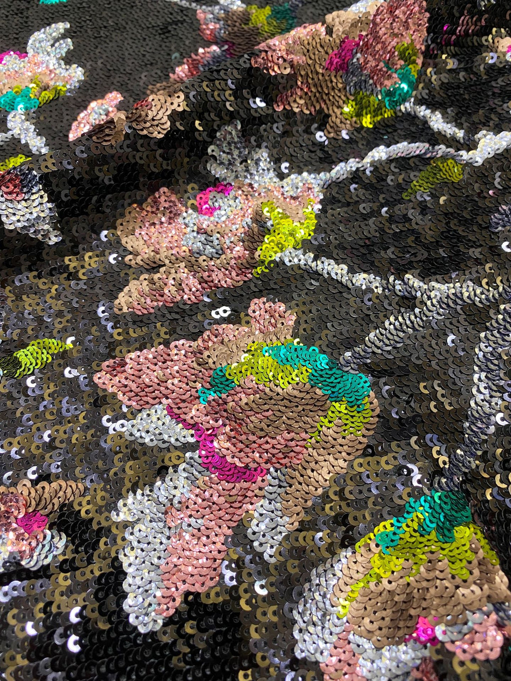 Heavy Sequin Embroidered Bridal Fabric – Design 57983 — fabric photo 4