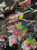 Heavy Sequin Embroidered Bridal Fabric – Design 57983 — fabric photo 4