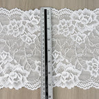Large Floral Wide Stretch Nylon Lace Trim 18 cm — fabric photo 3
