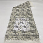 Ribbon and Bright Thread Sequin Embroidery Fabric