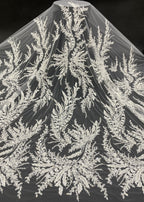 Sequin & Bugle-Bead Embroidered Bridal Fabric – Design 81183