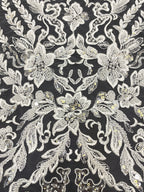 Botanical Bead & Sequin Embroidered Bridal Fabric — fabric photo 3