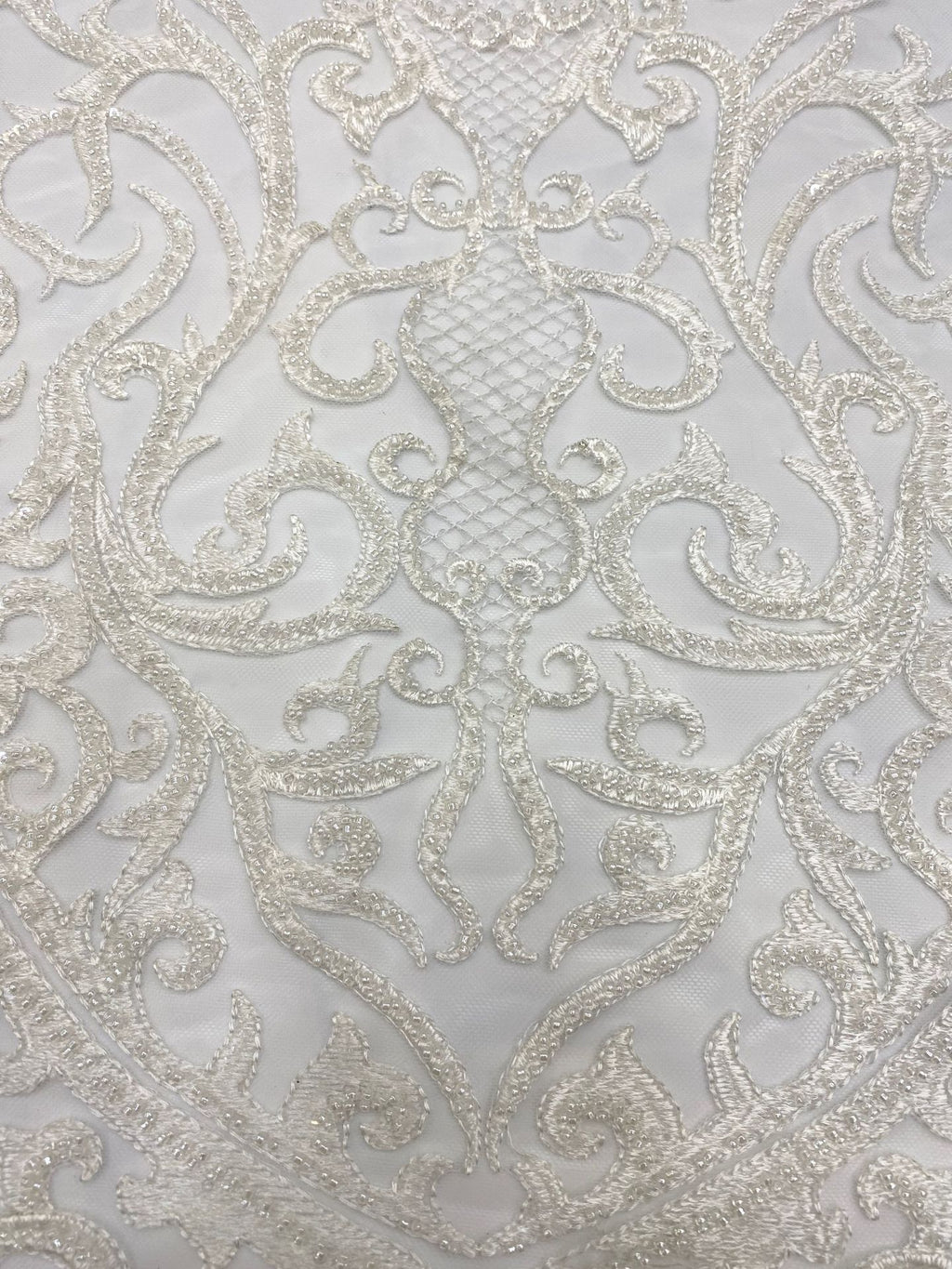 Beaded Sequin Embroidery Fabric for Bridal & Evening Wear — fabric photo 5