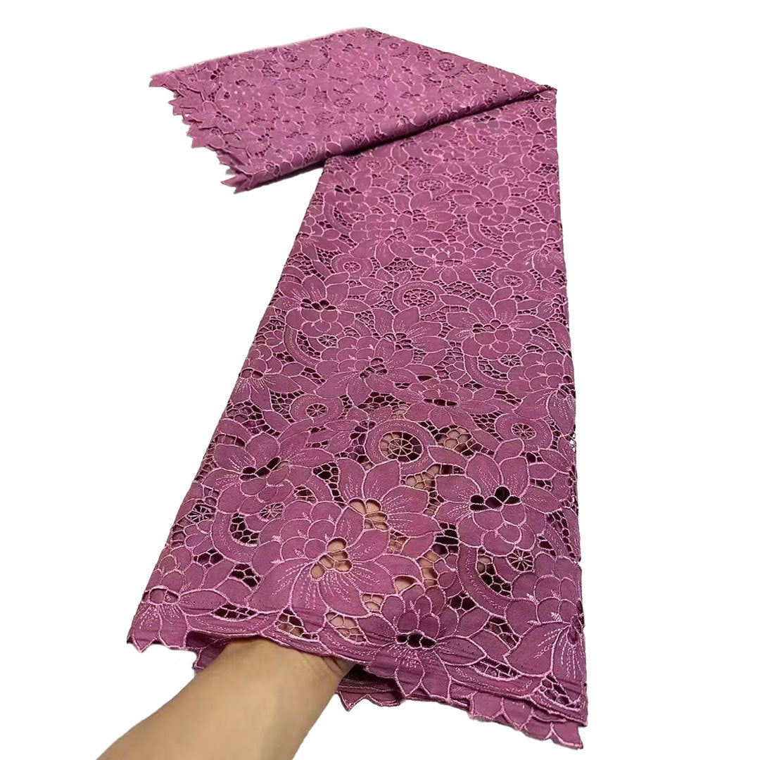 Lightweight Chiffon Water-Soluble Cutwork Lace – Per Yard — fabric photo 4