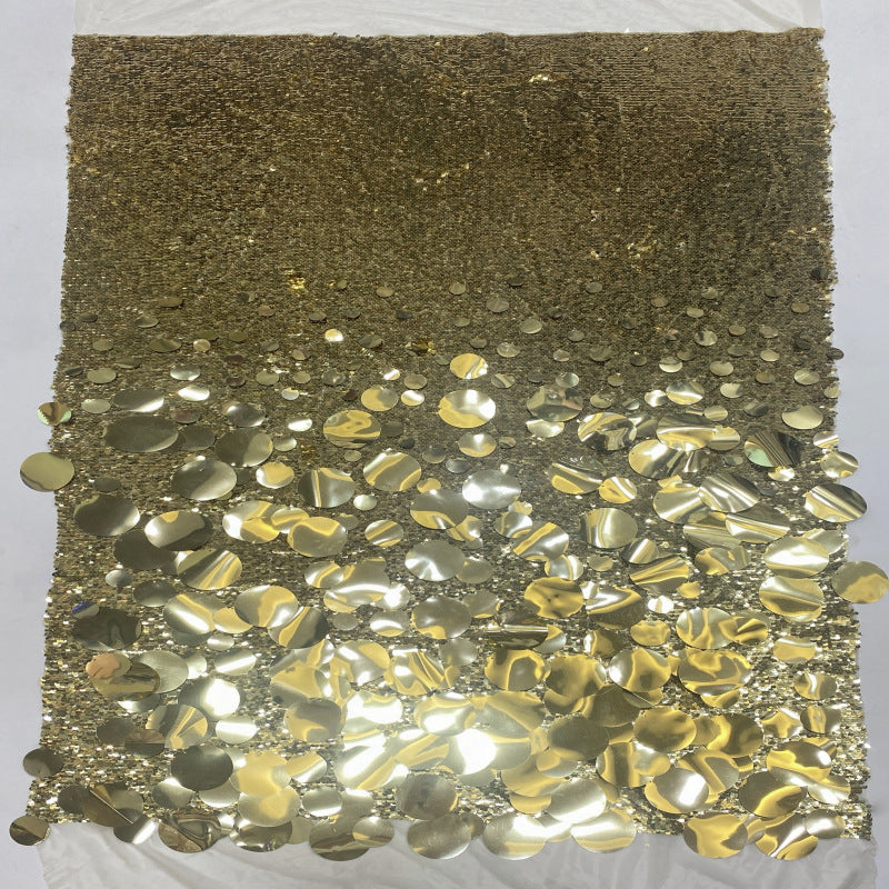 Mixed-Size Sequin Embroidered Stretch Mesh — fabric photo 5