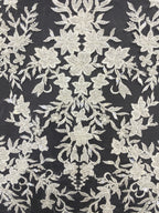 Heavy Sequin & Bubble-Bead Embroidered Bridal Fabric – Design 69919 — fabric photo 3