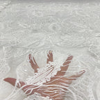 Milk-Silk Bead and Sequin Embroidered Bridal Fabric — fabric photo 4
