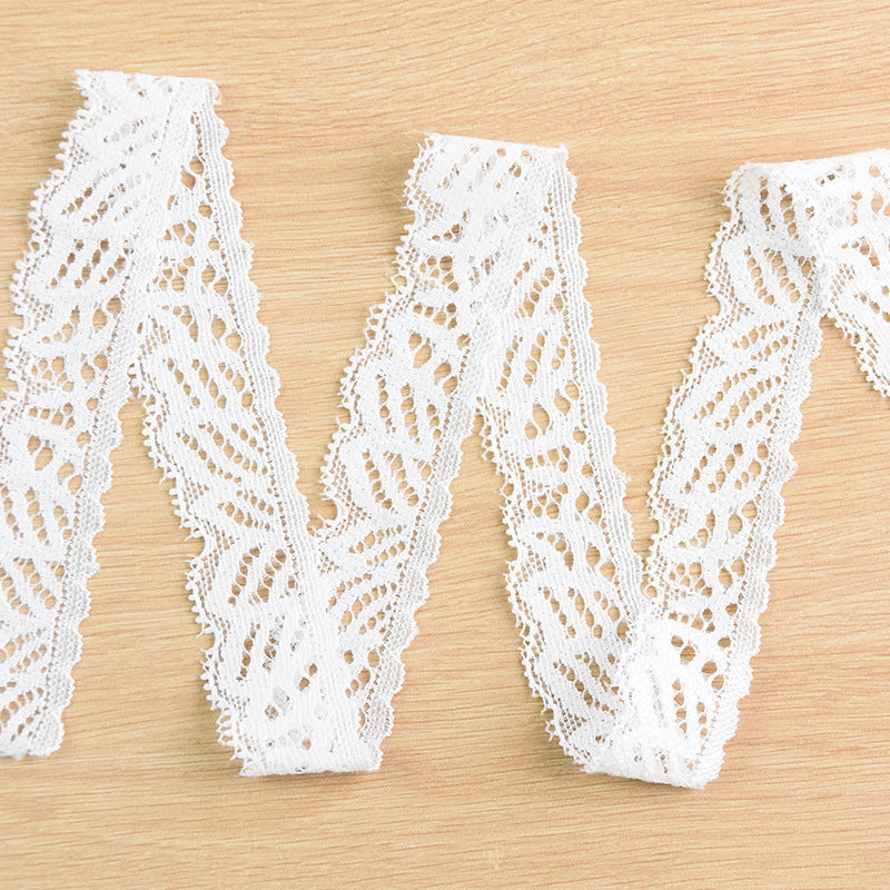Leaf Narrow Stretch Lace Trim 2.3 cm