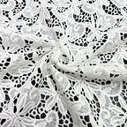 Floral Embroidered Guipure Lace Fabric – Design 79551