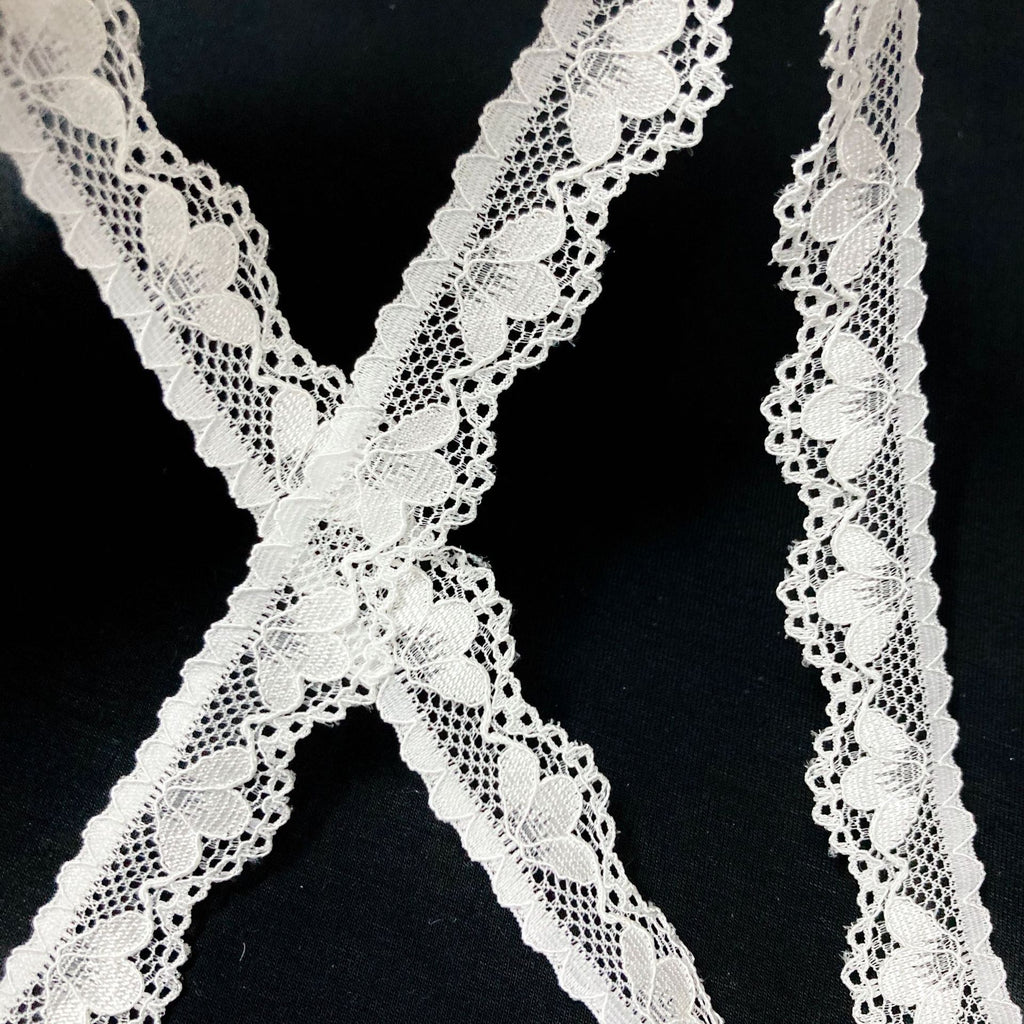 Small Floral Stretch Lace Trim — fabric photo 2