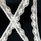 Small Floral Stretch Lace Trim — fabric photo 2