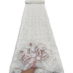 Embroidered Guipure Lace Fabric – Design 70463 — fabric photo 4