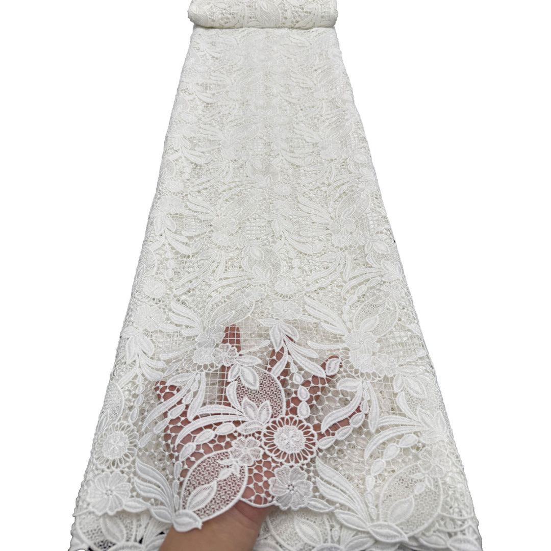 Embroidered Guipure Lace Fabric – Design 70463 — fabric photo 4
