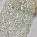 Floral Textured Stretch Lace Trim 18 cm — fabric photo 5