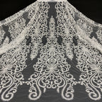Heavy Symmetrical Bead Sequin Bridal Fabric — fabric photo 2
