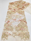 Warm-Tone Mixed-Size Sequin Mesh Fabric — fabric photo 6