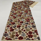 Floral Laminated Sequin Embroidery Fabric — fabric photo 5