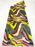 Zebra Stripe Elastic Mesh Sequin Fabric — fabric photo 6