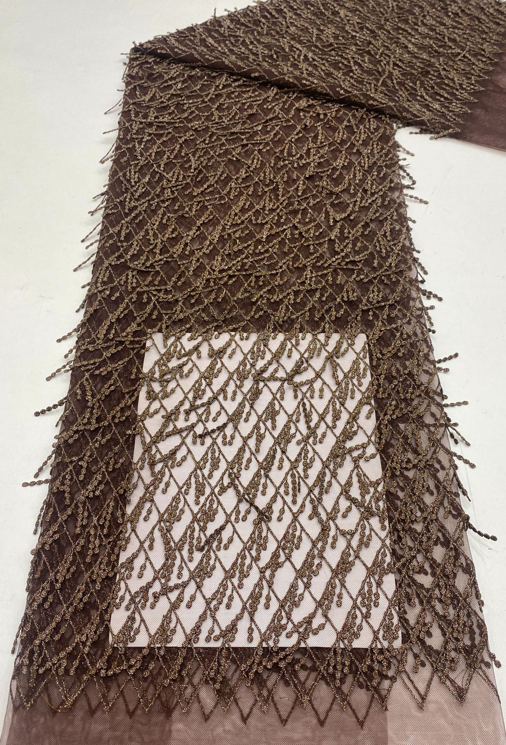 3D Metallic Thread Floating Embroidery Fabric — fabric photo 6