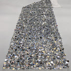 Stretch 3/5/7/9/12 mm Sequin Embroidered Stretch Mesh Fabric